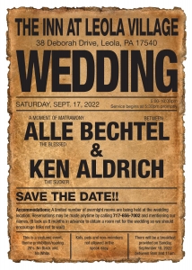 Aldrich Wedding Save The Date